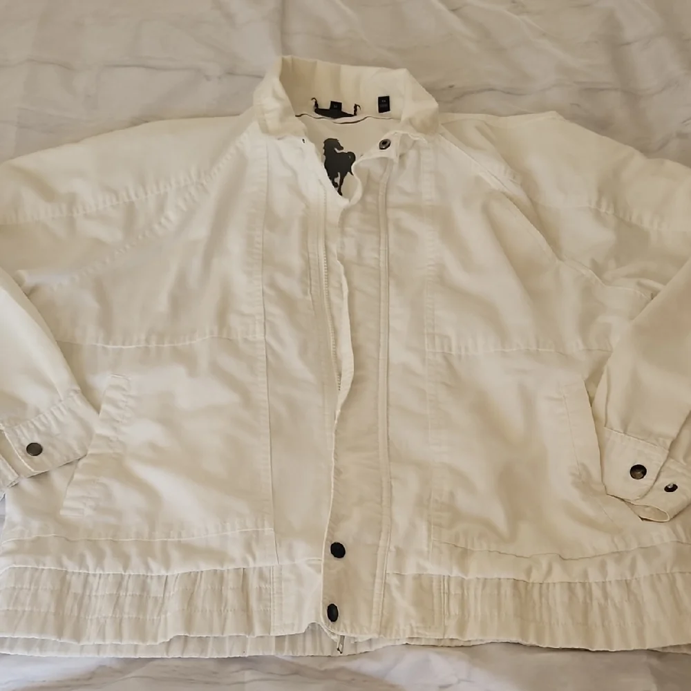 Hunt Club Vintage Windbreaker M Cotton/Poly VGUC White Unisex